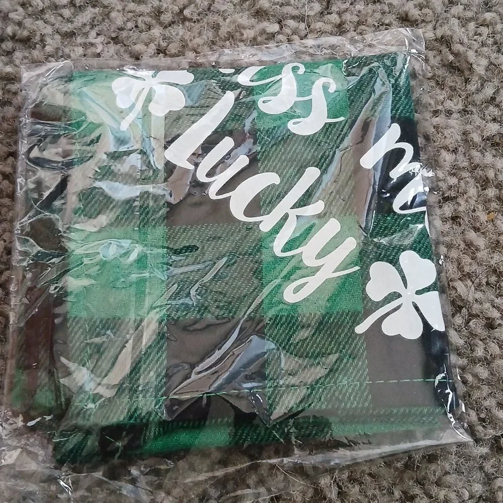 3 Pack Holiday Plaid Dog Bandana, Valentine's Day St. Patrick's Day East…